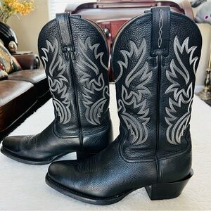 Ariat Black Bullhide Western Cowboy Boots Size 9 D
